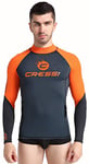 Cressi Hidro Men's Premium Rash Guard S.Seeves - Maillot de Protection Manches Longues, en Tissu élastique spécial, Protection Solaire UV (UPF) 50+