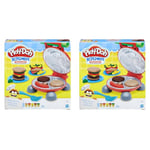 Play-Doh Kitchen, Burger Party avec 5 Pots de Pate a Modeler, Jouet créatif a partir de 3 Ans (Lot de 2)