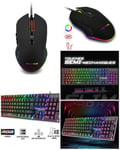 Pack GAMER 2 en 1 ADVANCE PRO-GTA210 SOURIS 2400DPI RGB + CLAVIER Semi Mécanique RGB GAMING