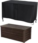 Garden Storage Box Housse De Protection Boîtes De Pont Housses De Meubles Anti-Poussière Et Respirantes, Noir (Grand 160x77x64cm)