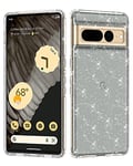 Lamcase Google Pixel 7 Pro (2022) Case - Crystal Clear Glitter TPU Slim Shockproof Cover for Women & Girls