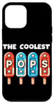 Coque pour iPhone 12 mini The Coolest Pops Patriotic, rouge, blanc et bleu