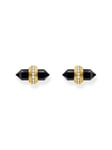 Thomas Sabo H2281-177-11 Gold stud earrings w. black onyx