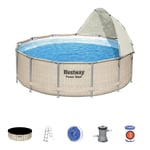 Bestway Piscine tubulaire ronde - POWER STEEL Ø 396 cm H. 107