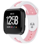 INF Fitbit Versa Armband Silikon - Vit/rosa White