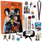 Naruto Calendrier de l'Avent 2024 Enfant, Papeterie Anime - Cadeau pour Garçon (Orange)