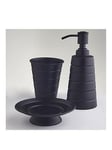 Our House 3-Piece Bathroom Accessory Set - Black