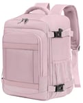 KLOSTAIN Sac à Dos Voyage Cabine Avion 45x36x20 pour Easyjet 30L Baggage Cabine Grande Bagage à Main Sous le Siège Sac à dos Homme pour Ordinateur Portable 14 Pouces Poudre Couleur rose