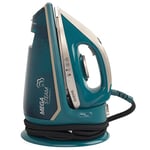 Beldray BEL01483-150 Steam Iron - Mega Steam Pro Upright Ironing Station, Steam Iron with Ceramic Soleplate 1.5 L XL Removable Water Tank, Easy Cord Storage, Powerful Vertical Steam, 2600 W, Teal