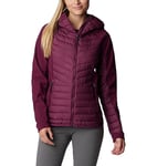 Columbia Women's Powder Lite Hybrid Hooded Puffer Jacket, Marionberry, M