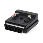 SCART-adapter | SCART Hane | S-Video Female / SCART Hona / 3x RCA Hona | Nickelplaterad | Omkopplingsbar | ABS | Svart | 1 st. |