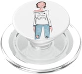 Graphique de femme de dessin animé joyeux : « You Can Do Anything » PopSockets PopGrip pour MagSafe