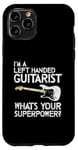 Coque pour iPhone 11 Pro Guitariste gaucher pour gaucher et joueur de guitare Shredder Rock Band