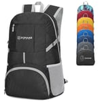 ZOMAKE 35L Sac a Dos Pliable Léger - Sac à Dos Pliable De Randonnée Packable Daypack Pour Femme Homme Sports Et Plein Air(Noir)