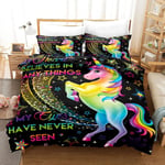 Animal Unicorn Sängkläder Set Microfiber Påslakan Hypoallergena Påslakan Set med dragkedja Vuxna 135*200 CM Single135x200cm