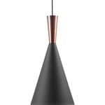 Beliani - Lampe Suspension Cloche en Métal Noir et Cuivré E27 Max. 60W Design Tendance et Aspect Simple pour Salle à Manger ou Cuisine Minimaliste