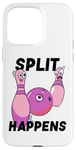 Coque pour iPhone 15 Pro Max Split Happens Bowler Funny Bowling