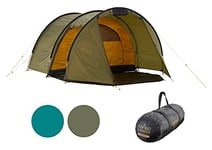 Grand Canyon Robson 4 - Tente Tunnel pour 4 Personnes | Ultra-légère, étanche, Petit Format | Tente pour Le Trekking, Le Camping, l'extérieur | Capulet Olive (Vert)