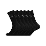 Chaussette Homme Coton Peigné - Lot de 6 - Chaussettes Hautes Homme, Douce & Confortable, Noir 43/46