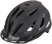 ABUS Casque de ville Urban-I 3.0 - casque de vélo avec feu arrière, visière et fermeture magnétique - pour hommes et femmes - noir mat, taille L