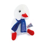 Doudou et Compagnie - Cocorico Equipe de France Paris 2024- Licence Officielle des Jeux Olympiques - Peluche Blanche Avec Echarpe Bleue Allez Les Bleus - pour Bébé dès la naissance - 20 cm - JO2455