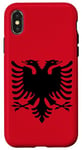 Coque pour iPhone X/XS Albanie Drapeau Cadeau albanais pour les Albanais