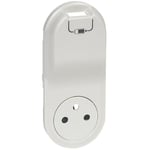 Legrand - Enjoliveur blanc pour prise 2P+T surface + chargeur usb semi-encastré (067116) Céliane 068116