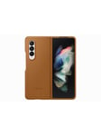 Samsung Galaxy Z Fold 3 Leather Cover - Camel