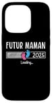 Coque pour iPhone 14 Pro Annonce Grossesse Maman 2025 Cadeau Futur Maman 2025 Annonce