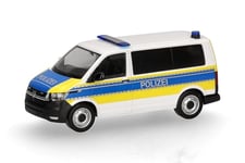 herpa Modèle de Voiture Miniature Volkswagen (VW) T6.1 Bus Police Basse-Saxe, Échelle 1:87, Objet de Collection, fabriqué en Allemagne, modèle en Plastique