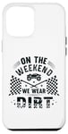 Coque pour iPhone 12 Pro Max Dirt Track Racing le week-end, nous portons un pilote de voiture Dirt Race