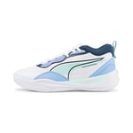 PUMA Mixte Playmaker Pro Chaussure de Basketball, Menthe Blanche éclatée, 44 EU