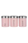 Liberty Pastel Pink Tea Coffee Sugar Canisters