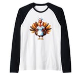 Thanksgiving Turkey Nurse at The Hospital - Scrub Top Raglan Baseball Tee