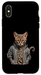 Coque pour iPhone X/XS Orange Bengale Chat Voyou Chat Gangster Chat Gangster Life