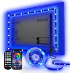 Daymeet LED TV Backlights, 3M USB Powered LED Lights for TV 32-60 inch Led TV Light RGB Color Changing LED Strip Lights TV Monitor Behind Lighting with Remote Music Sync Bluetooth APP Control