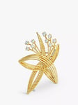 Milton & Humble Jewellery Pre-Loved Fred E Ullman 18ct Yellow Gold Diamond Wheatsheaf Brooch, Dated London 1965/1966