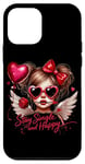 Coque pour iPhone 12 mini Ailes d'ange « Stay Single And Happy Heart »