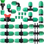 Tesmotor Garden Irrigation System Tubing Fitting Set, Garden Irrigation Garden