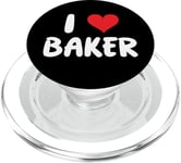 I Love Baker - Heart PopSockets PopGrip for MagSafe