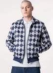 Fred Perry Argyle Track Jacket Light Ice Men’s Size Small BNWT J5547 192480