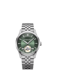 Raymond Weil Men's Freelancer 42 Calibre RW1212 Automatic Bracelet Strap Watch, Silver/Green