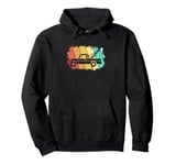 Retro Silhouette Tow Truck Wrecker Tow Truck Operator Pullover Hoodie