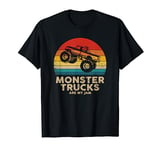 Cool Vintage Monster Truck Are My Jam Retro Sunset T-Shirt