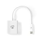 NEDIS Adaptateur USB | USB 3.2 Gen 1 | USB Type-C™ Mâle | VGA Femelle 15p | 5 Gbps | 0.20 m | Rond | Plaqué Nickel | PVC | Blanc | Sac en Plastique