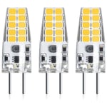 3 st 3W 12V G6.35 LED-lampa T3 / T4 / T5 G6.35 / GY6.35 sockel Kall vit 6000K Ersättning för 30W halogenlampa för under skåpbelysning