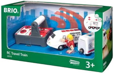 BRIO World Remote Control Travel Train Toy for Kids Age 3 Years Up - Wooden... 