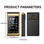 G10 C Flip Phone Dual Screen Big Button Large Volume Gold With Protective For