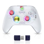 EasySMX Wireless PC Controller Bluetooth Game Controller X15 Gamepad, Hall Joysticks&Triggers No Drift, PC, Switch and Steam, ios