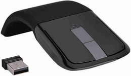 Souris Arc, Souris Tactile Arc Pliable 2,4 GHz, Récepteur USB pour PC, Ordinateur Portable, Smart TV (Black)